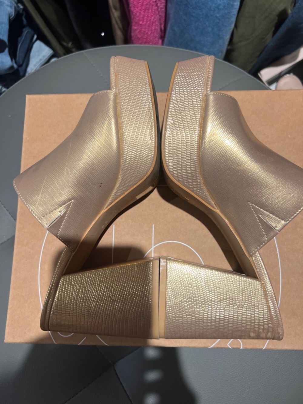 Urban Outfitters Metallic Gold Slide Mules - Picture 7 of 12